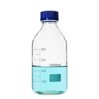 Laboratory Bottle Reagent Bottle Haoqi Laboratory Clear Wide Mouth Blue Screw Glass Reagent Bottle