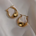 Hoop Earrings Vintage Twisted Hoop Stainless Steel Tarnish Free Spiral Designer Earrings