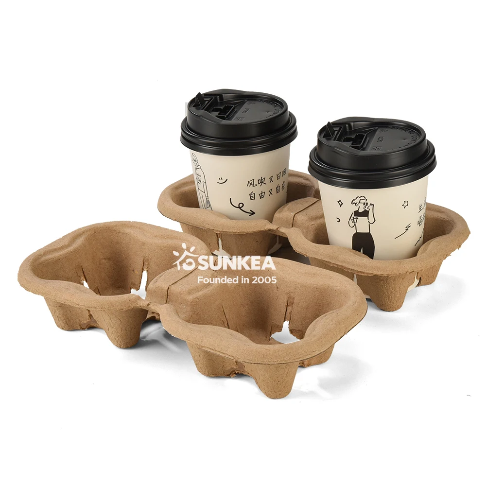 Disposable coffee carrier take out cup carriers reusable coffee carrier