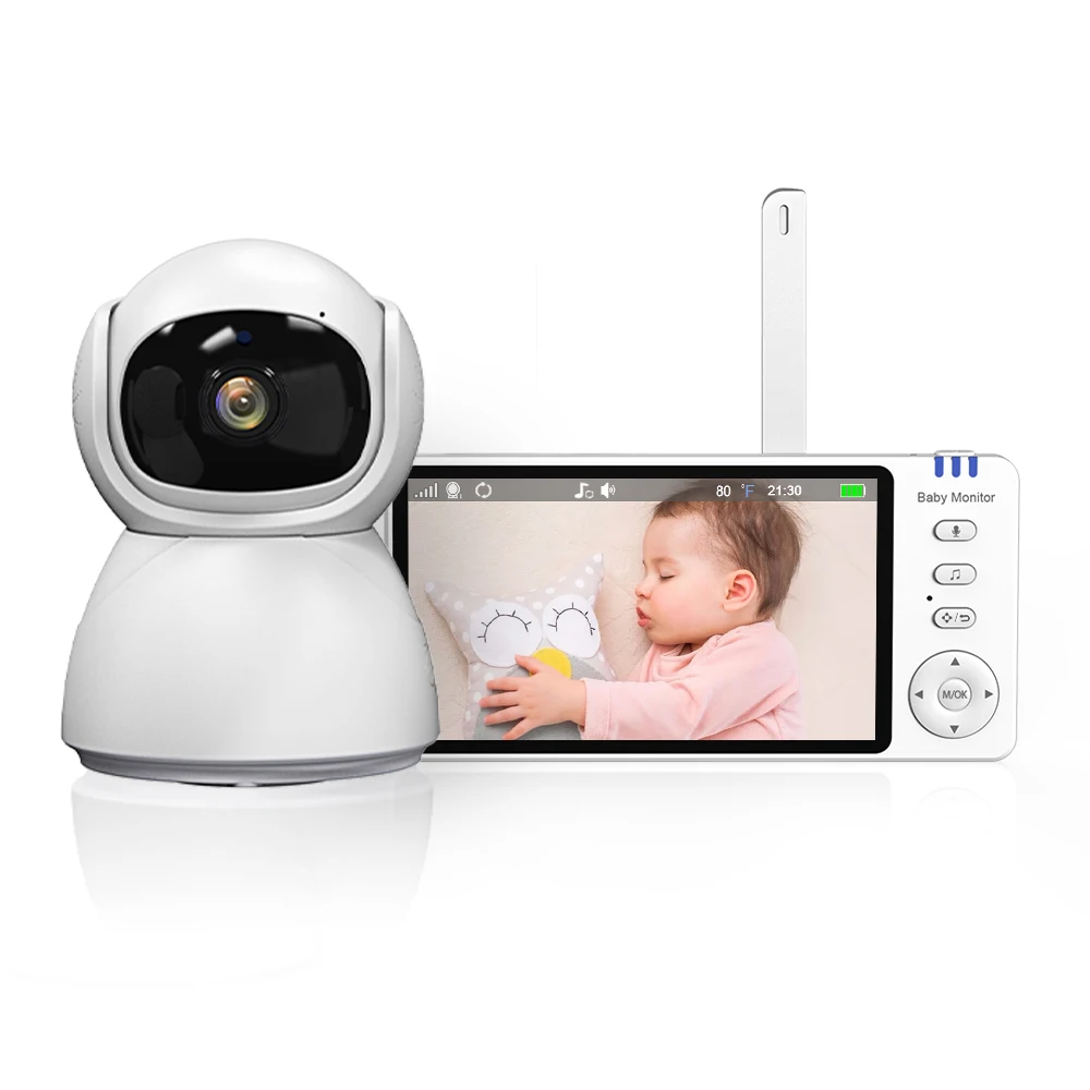 2024 New Design ABM570  5 inch screen Baby Camera 720P with Pan-Tilt Night Vision  Baby Care Products Smart Baby Monitor