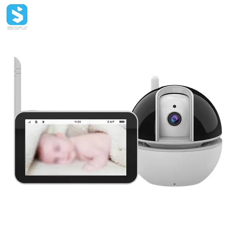 Full Screen Touch Video Baby Monitor Camera 5.0 Inch screen Two-Way Talk Nightshot 355 degree Rotation Baby Monitor Camera