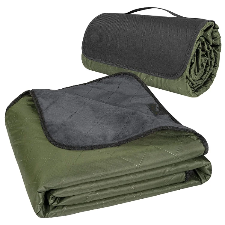 Wq Custom Recyclable Quilted Picnic Blanket Large Blanket Outdoor Waterproof Cotton Fleece Buy