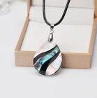 Abalone Shell Fashion Elegant Water Drop Natural Abalone Shell Pendants Necklace