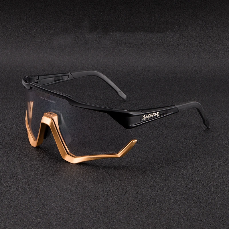 Photochromic Cycling Sunglasses 4 Lens Mirrored Goggles UV400 Men Women 