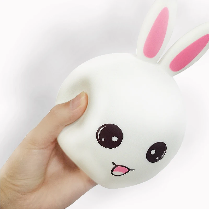 Details about   Cute Rabbits Silicone Touch Sensor Lights Children Baby Gift Bedroom Night Lamps 