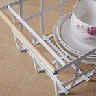 Japanese Japanese Retro Household Kitchen Sundries Metal Storage Baskets With Handle Home Decor