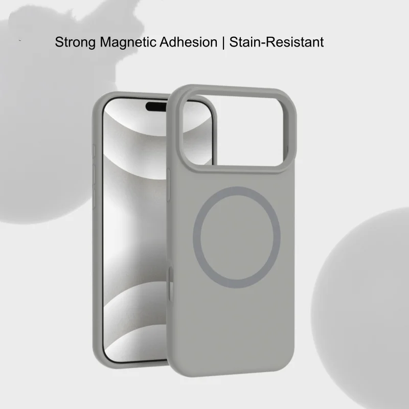 product premium magnetic liquid silicone case mobile phone case anti fingerprint shockproof for iphone 17 pro max 17 air tpu cover-9