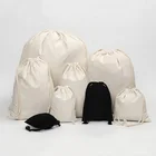 Cloth Canvas Cotton Cloth Bag Custom Cheap Cloth Drawstring White Cotton Canvas Bags With Logo