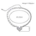 Pearl Mother Mom Gift Pearl With Rhinestone Heart Necklace For Mother Daughter Mom Necklaces For Women
