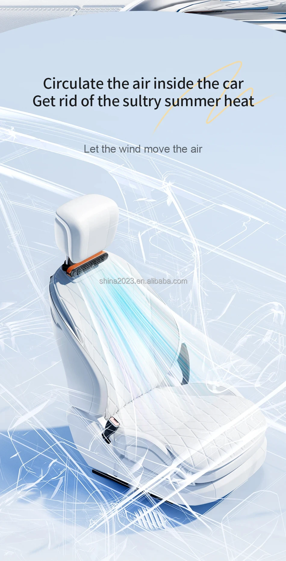 Cf04 Car Seat Fan, 5V, Plastic - detail 6