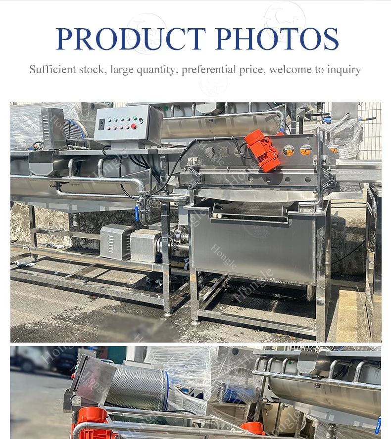 Automatic French Fries Washing Machine for Vegetables Drying Function-Cleaning Red Chilli Stone Dust Vortex Fruit Mushroom Ozone details