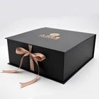 Wallet China Factory Matte Black Cardboard Custom Paper Belt Wallet Packaging Box With Logo