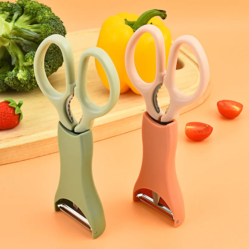 OEM & ODM Multifunctional Stainless Steel Kitchen Scissor And Paring Knife Set Customized Kitchen Scissor Stainless Steel