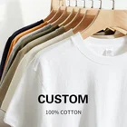 Tshirt Custom Shirt Wholesale Cheap Basic Tshirt Blank Tee No Brand Coustomize Custom Made Heavy Cotton T Shirt