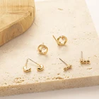 Diamond Earrings New Diamond Inlaid Pearl Women's Red Street Fashion Moon Creative Earrings 12 Piece Set