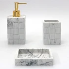 Bathroom Bathroom New Marble Polyresin Porcelain Ceramic Modern Bathroom Accessories Set