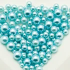 Beads IMAGNAIL 1000pcs Mix Size Round Pearlized No Holes ABS Pearls Beads Wholesale Loose Pearls