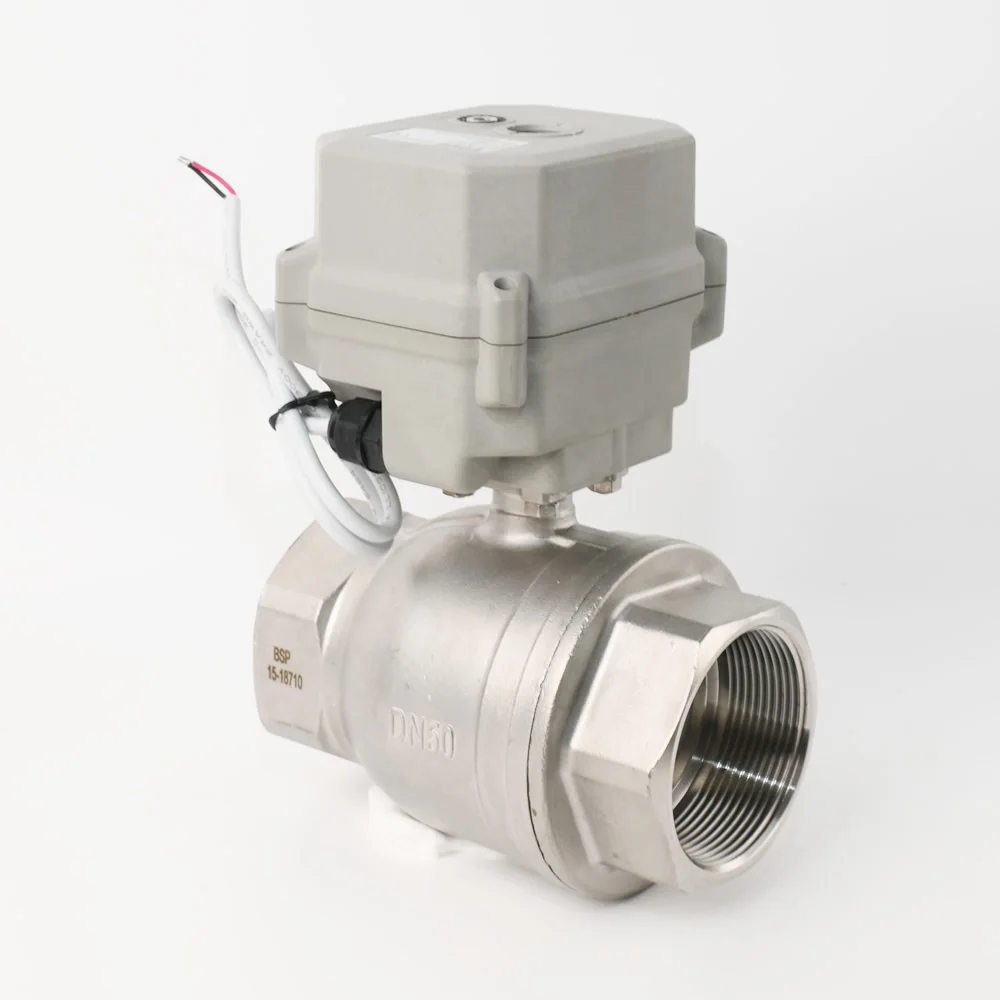 Details about   DN50 Two Way 2 Inch DC12V,DC24V SS304 Motorized Ball Valve,With instructions 