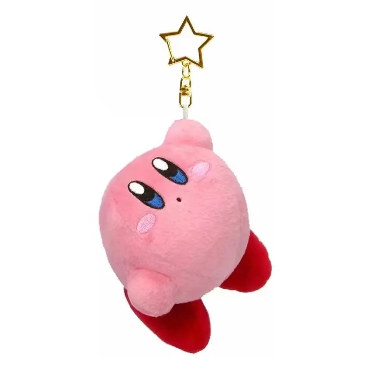 S1007 Cute Pink Kirby Keychain Fashion Star Kirby Plush Toys Keychain