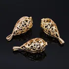 New Jewelry Cinnabars Metal Hollow Box Pendants For Necklace Pendant Can Be Opened Jewelry Pendant