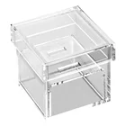 Wedding Ring Box Gift Weddings Clear Acrylic 2 PC Wedding Ring Box With 2 Slots Ring Holder Gift Box For Weddings