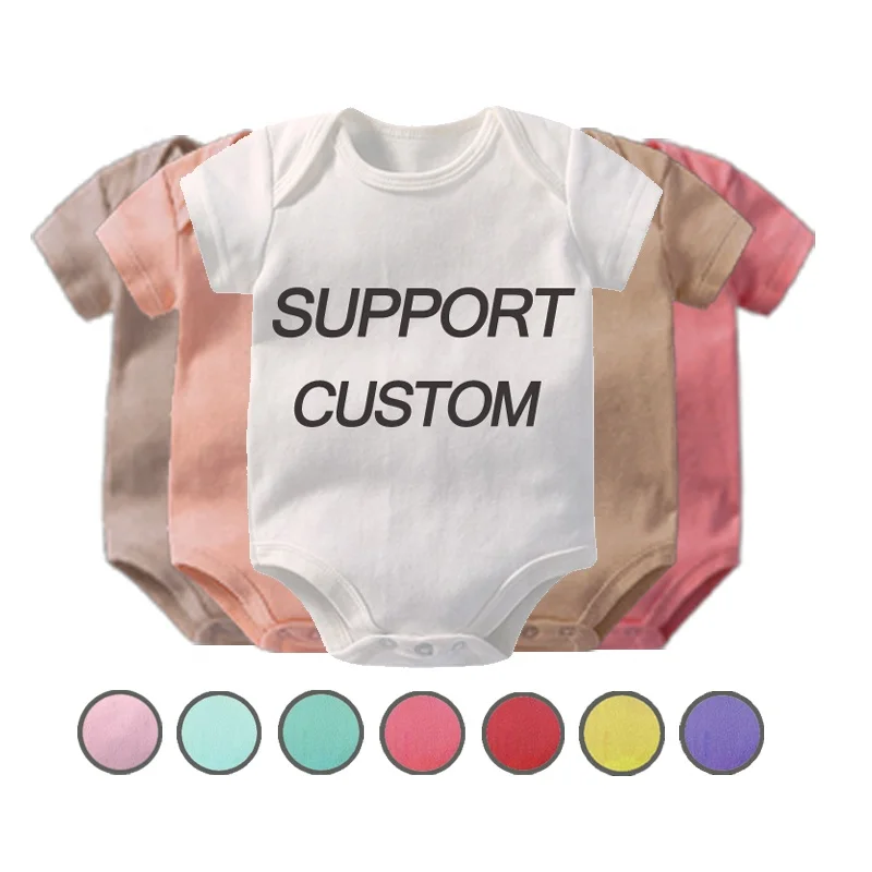 manufacturer 2022 New Year Promotion Ready to Ship Short Sleeve Baby Bodysuits