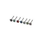 Steel Piercing New Trend Jewelry Straight Stainless Steel 303C Flowers Nose Piercing Stud