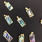 Shells Abalone Pendant Shell Natural Fritillary Mother Rectangle Pink Shells Abalone Shells Yellow Shells Pendant