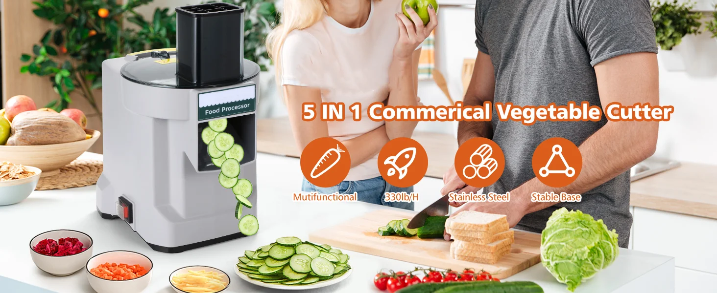 product automatic commercial food processor electric vegetable slicer chopper cutter machine for restaurant catering school kitchen rts-12