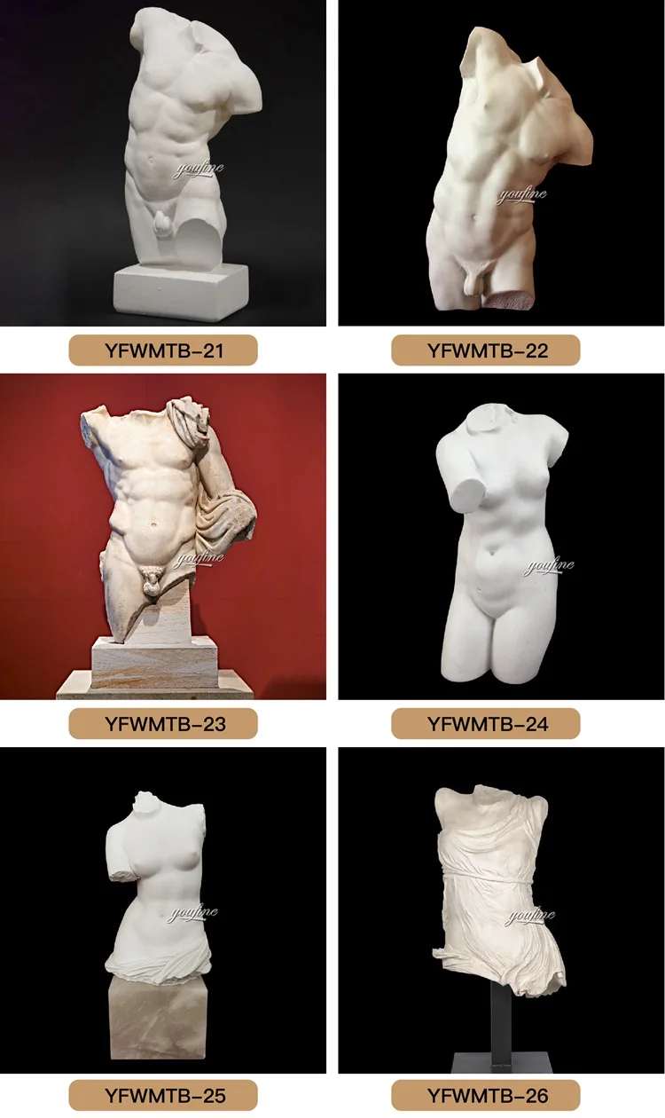 Roman Torso Marble Statue