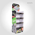 T-shirt Custom Branded Cardboard 4 Shelf Retail Store Floor Standing Display For Fashionable T-shirt