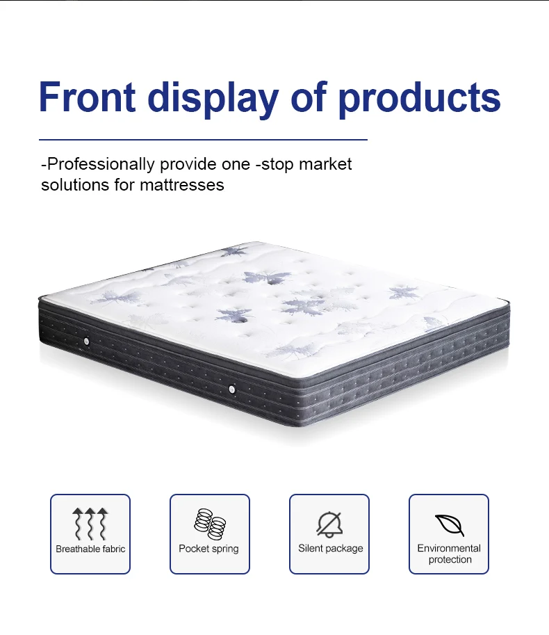 Hybrid Organic Mattress Non-Toxic Chemical Free Dunlop Latex and Coil System with Organic Cotton natural latex mattress