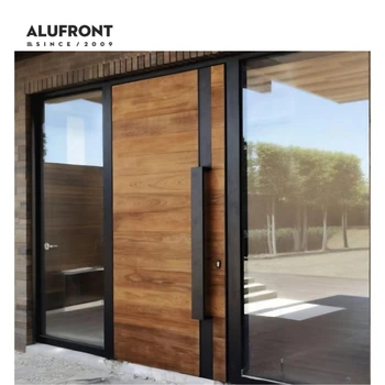 Customized High Quality Aluminum Pivot External Security Doors for House Metal Front Entry Door Exterior Aluminium Main Door