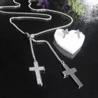 Alloy Jewelry Set His And Her Set Fine Big Costume Cross 4 Pieces Alloy Stainless Steel Jewelry Set