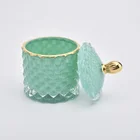 Candle Glass Glass Candle Jar Supplier Luxury Candle Vessel Votives Glass Candle Jars With Lid Supplier