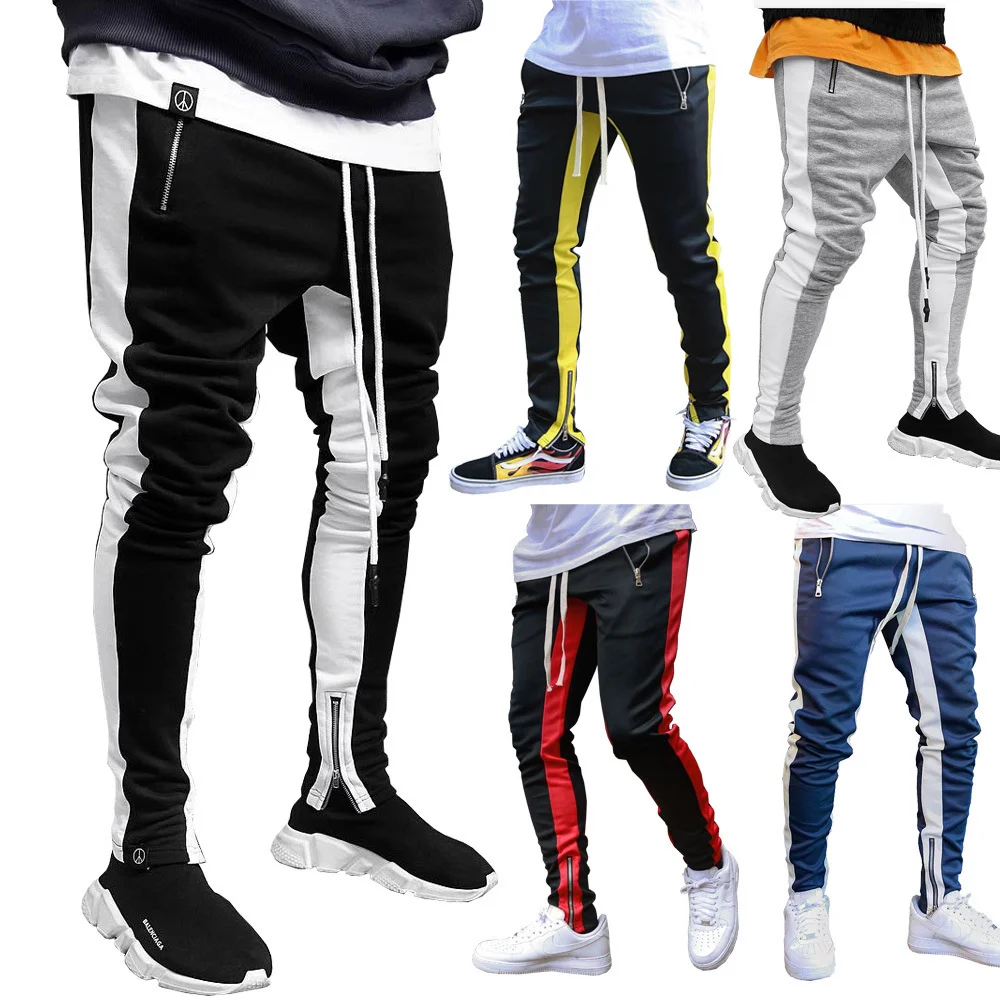 Mens Trousers Skinny Gym Sweat Pants Joggers Jogging Bottoms Tracksuit Sports 