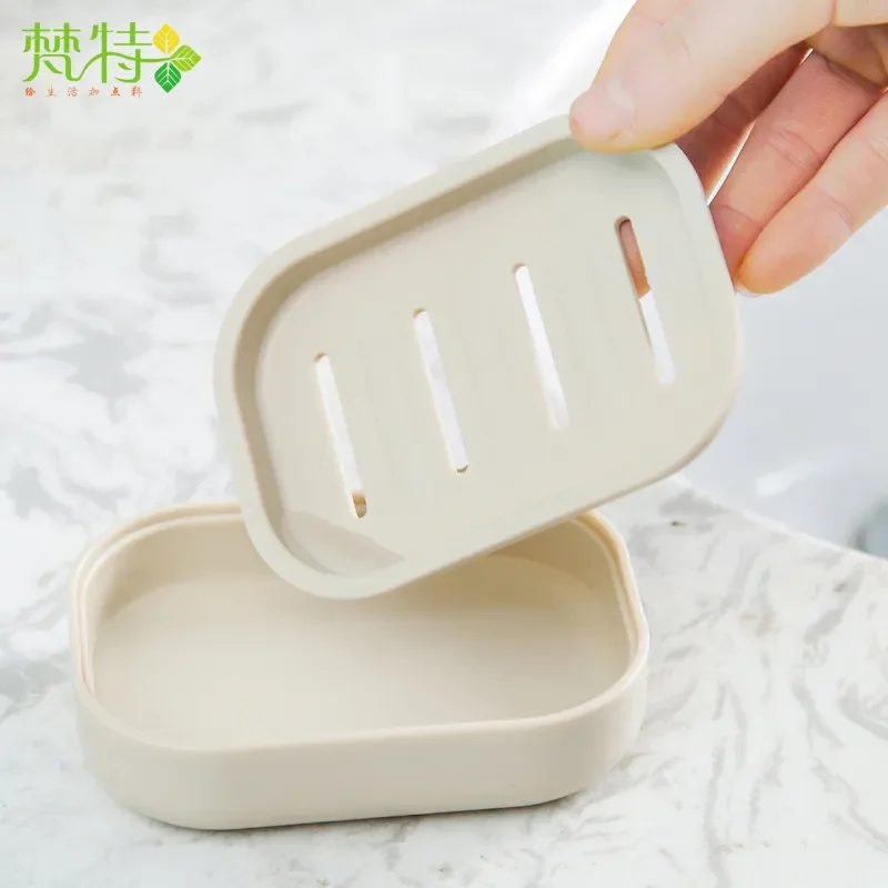 China Factory Hot Sale Kitchen Decoration Plastic Soap Holder with Drain Bathroom Soap Dish Case