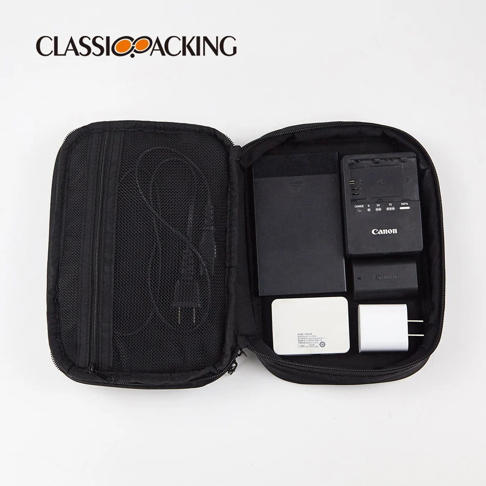 BSCI ISO Sedex Wholesale Electronics Accessories Gadget Bag Cable Organizer Bag Data Cable Digital Storage Bag