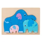 Toys Children's Animal Puzzle Parent-child Interactive Wooden Toys Baby Early Education Educational Building Blocks