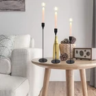 Black Candelabra Tables JH-Mech Traditional Black Fireplace Candle Candelabra For Tables Or Floor