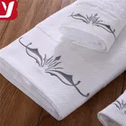 Satin Cotton Cotton Towels Hotel Quality Embroidery Elegant Platinum Satin Cotton Towel For Hotel
