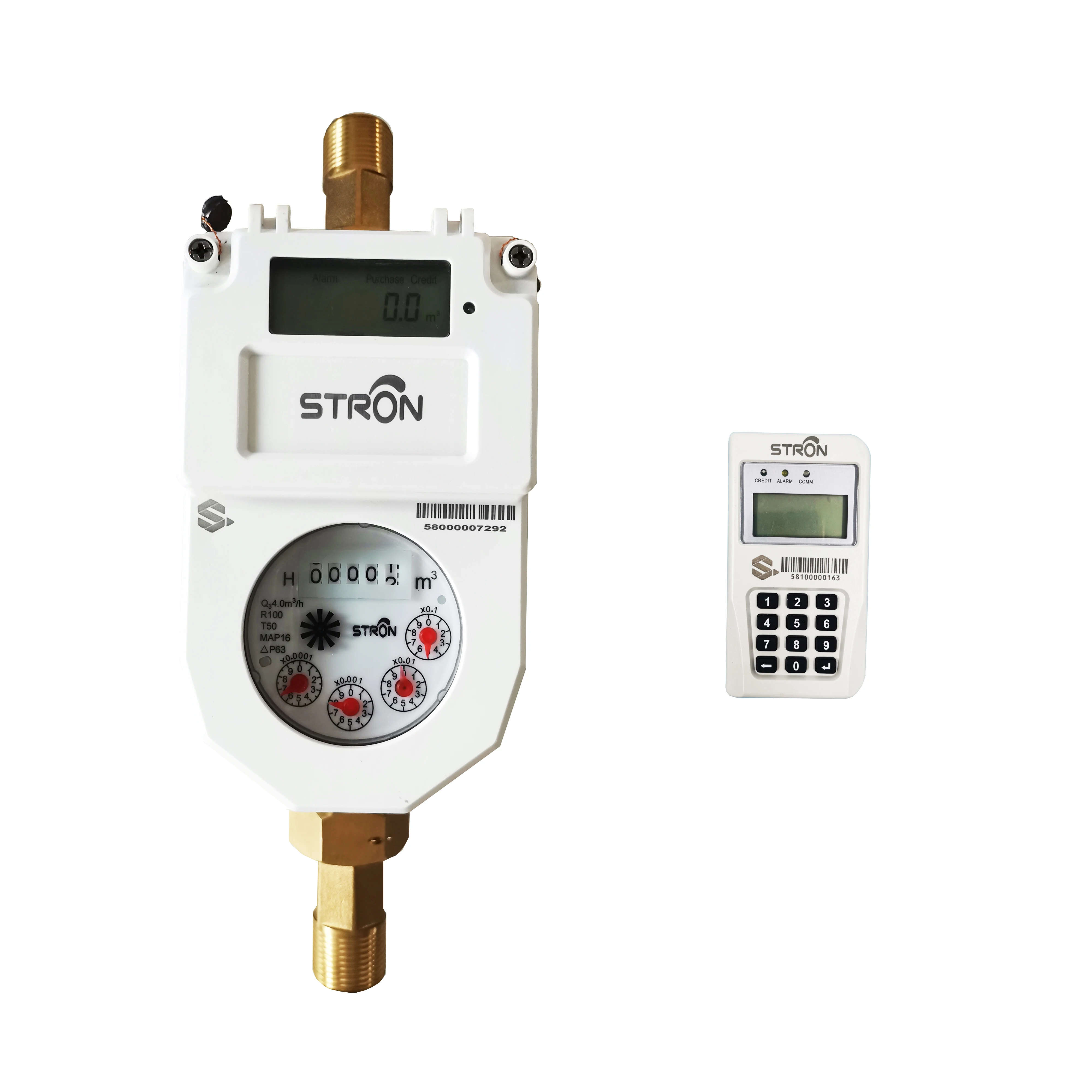 DN25 STS Standard Prepaid Water Meter with 0℃-50℃ Temperature LCD Display and LoRa-RF Communication