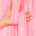 Tender Pink Rain Silk Curtain Macaron Birthday Decoration Scene Layout Background Stage Ribbon Tassel Ribbon