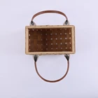 Hand Made NEW Women's Handbag Wooden Hand Made Bag Beach Holiday Straw Bag Hollow Out Women Solid Bags