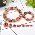 Wooden Beads Wood Loose Hot Selling Loose Wood Hair Beads Painted Wooden Beads For Jewelry Making