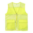 Vest Waistcoat Hot Sale Custom Logo Work Volunteer Mesh Vest Waistcoat For Men Women Promotion Advertising Camping