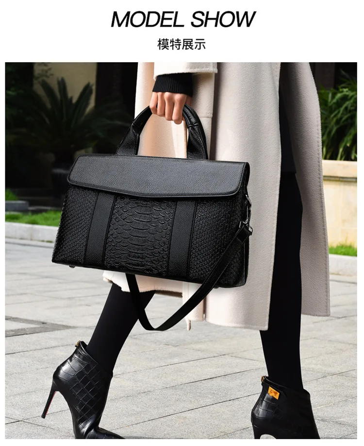 New design Pu Leather Women Luxury Crocodile Handbag Large Capacity Bags