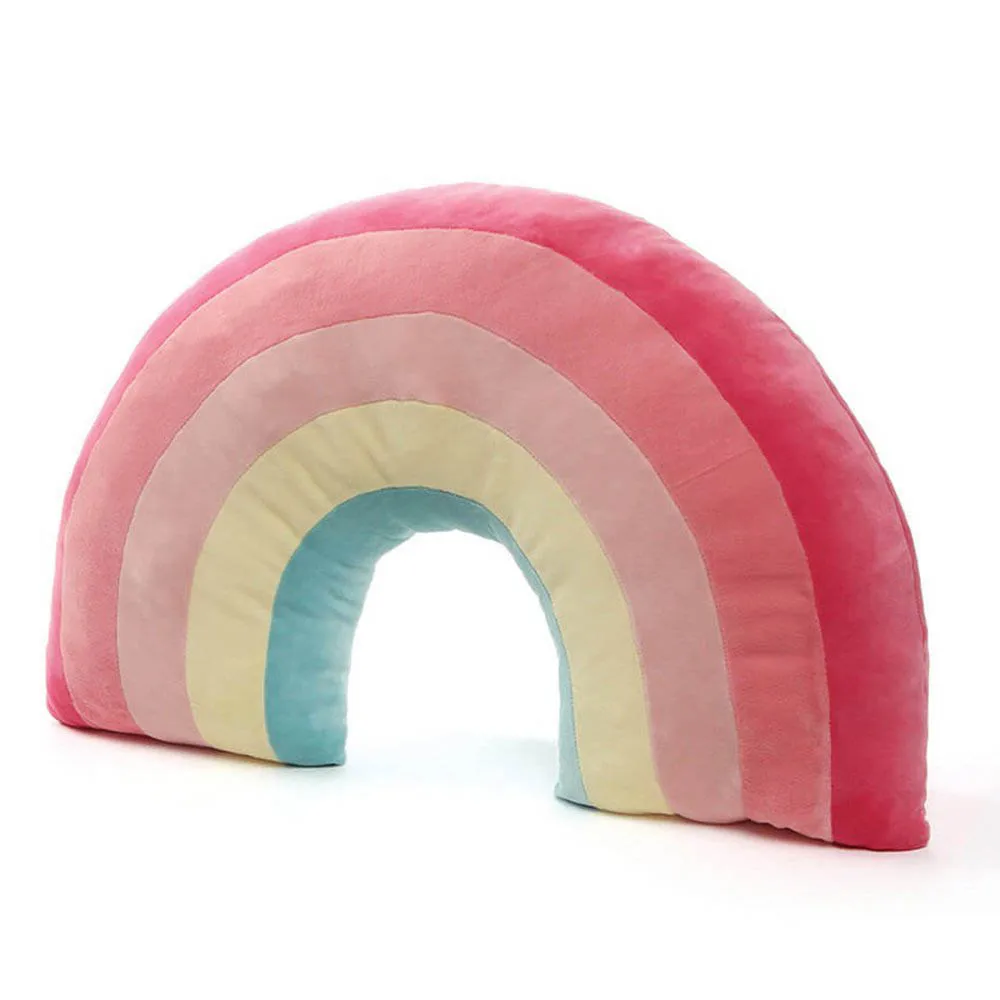 rainbow plush pillow