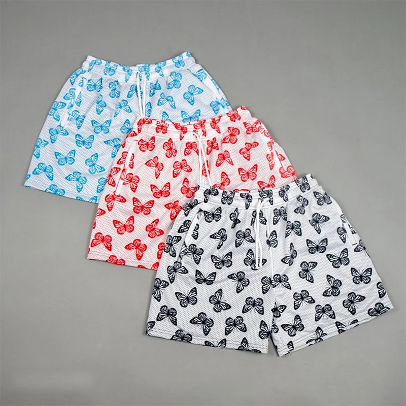 Custom Logo Color Double Layer Designer Mesh Shorts Lining Summer Sublimation All Over Print Custom Blank Short Men Mesh Shorts - Buy All Over Print