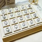 925 Silver Ring Silver NO MOQ Wholesale Ladies Luxury Round Cut Zircon 925 Silver Wedding Ring